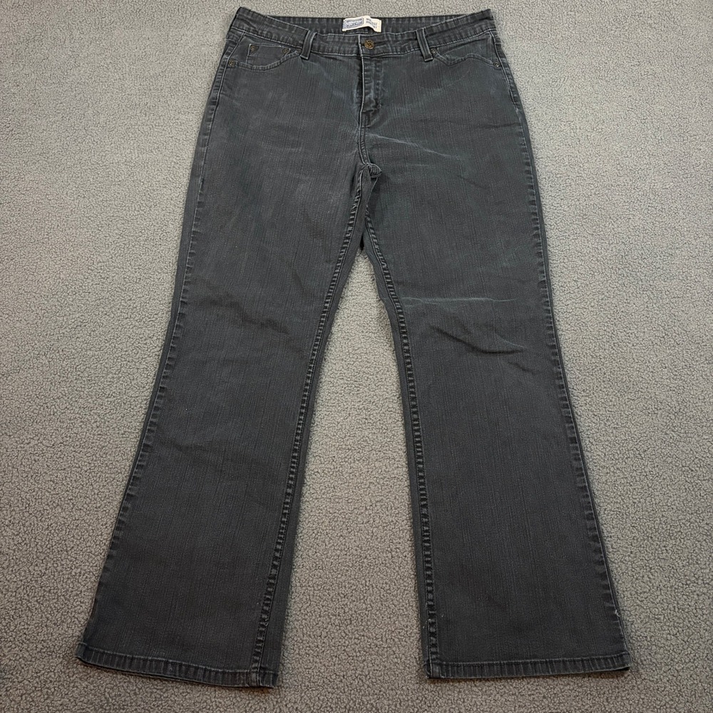 Signature by Levi Strauss Jeans Womens 16 Black Midrise Bootcut Stretch Denim